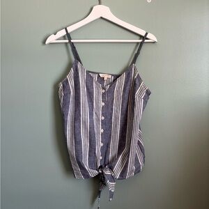 Mystree Navy and White Striped Camisole